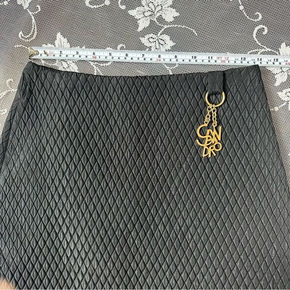 Vintage Sandro Paris Black Quilted Mini Skirt - Picture 10 of 14